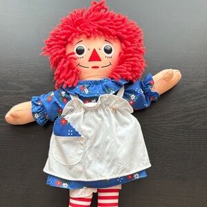 Raggedy Ann by Playschool Rag Doll with Red Hair and Blue Dress